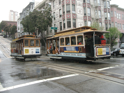 Cable Cars on Powell Street, San Francisco