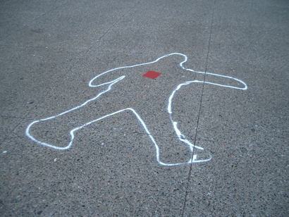 Outline of body in Montreal