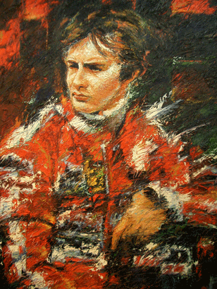 Painting of Gilles Villeneuve