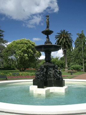 Fountain in Albert Park, Auckland