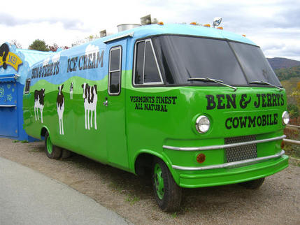 Cowmobile at Ben & Jerry's Factory, Waterbury