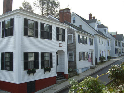 Typical New England houses, Plymouth, Massachusetts