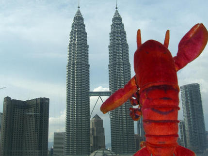 Giant lobster attacked Petronas Twin Towers, Kuala Lumpur, Malaysia