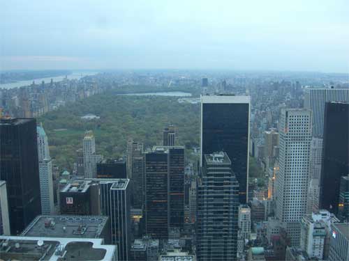 Central Park from Top of the Rock. Photo © Jeremy Cousins 2007