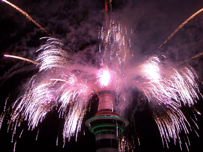 Auckland - Fireworks at SkyTower