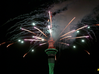 New Year Fireworks, Auckland