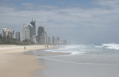 Looking towards Surfers Paradise