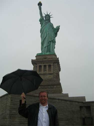 JC at Statue of Liberty, NYC. Photo © Jeremy Cousins 2007