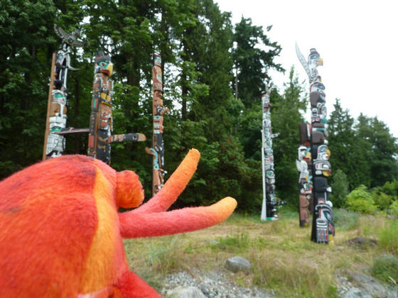 At the totem poles, Stanley Park, Vancouver