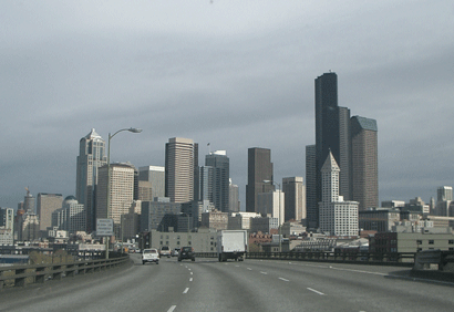 Seattle skyline - approaching from south