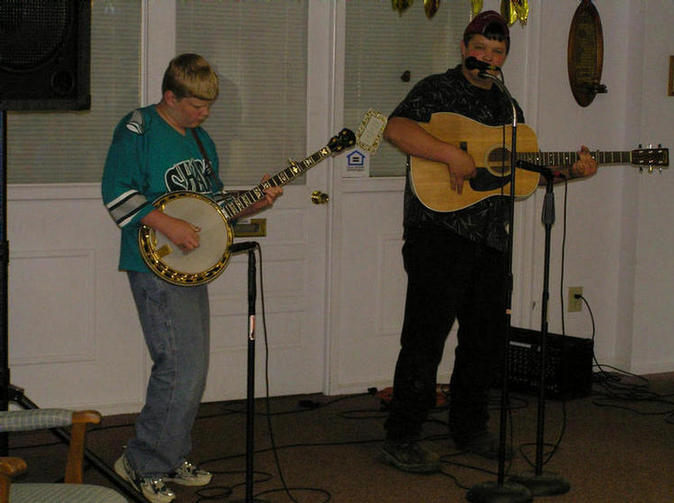 Steven and Ryan at retirement home, New Concord, Ohio