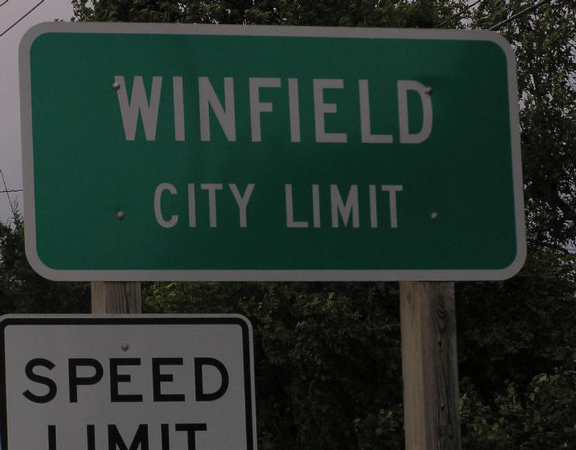 Entering Winfield!