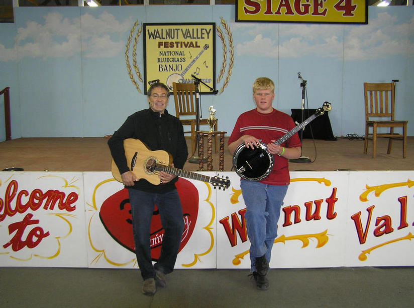 Don Adler with Steven after the contest. Don also won 2nd Place Finger Style Guitar and best new instrumental