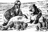 The Walrus and the Carpenter, from the illustrations to Lewis Carroll's "Alice Through the Looking-Glass", 1872