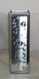 A stainless steel vase with a bubble effect pattern