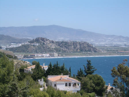 Salobrena from the picturesque coast road