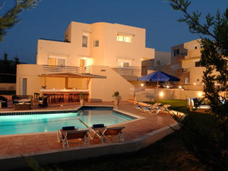villa triton at night