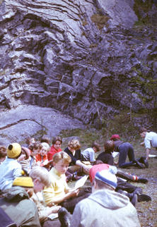 Endon school children at Ecton, May 1964