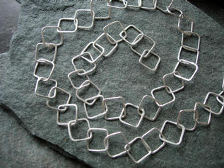 Small All Square chain necklace.