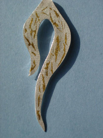 Flame pendant with Keum Boo detail