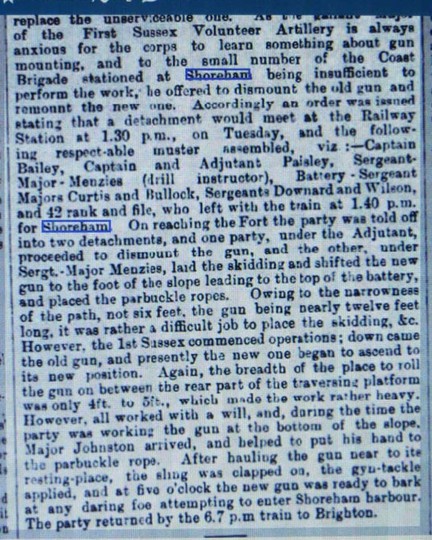 1864 Brighton Gazette news clip part 2