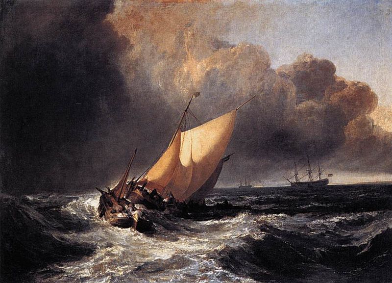 J M W Turners, 'Dutch Boat in a Gale'