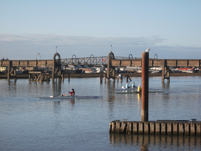 Early morning rowers on the River Adur