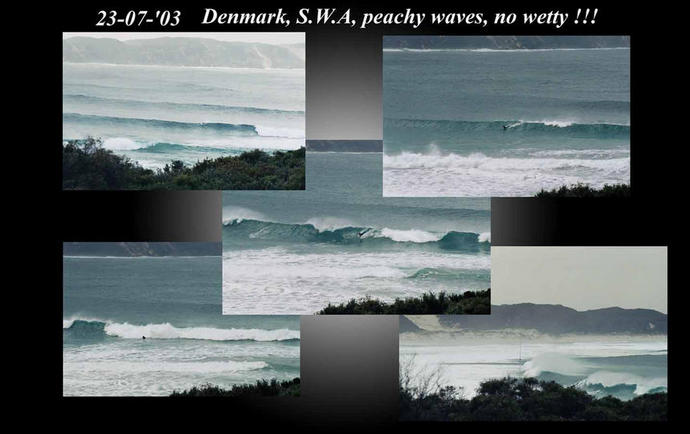 Denmark, South West Australia, nice waves but no wet suit!!