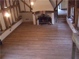 The 'burnt oak' Barn lounge floor. Bigger pics to follow!