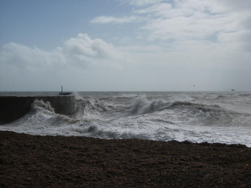 A rough day outside Shoreham harbour, Sept 12th 2011