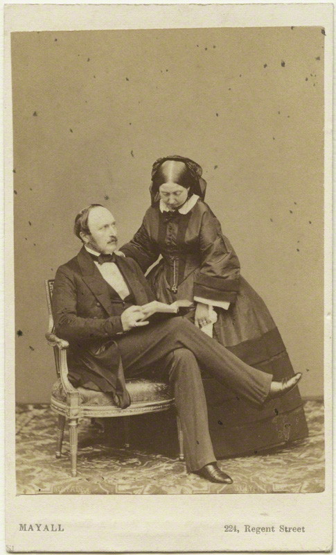 Carte de Visit of Victoria and Albert, taken by J.J.E. Mayall