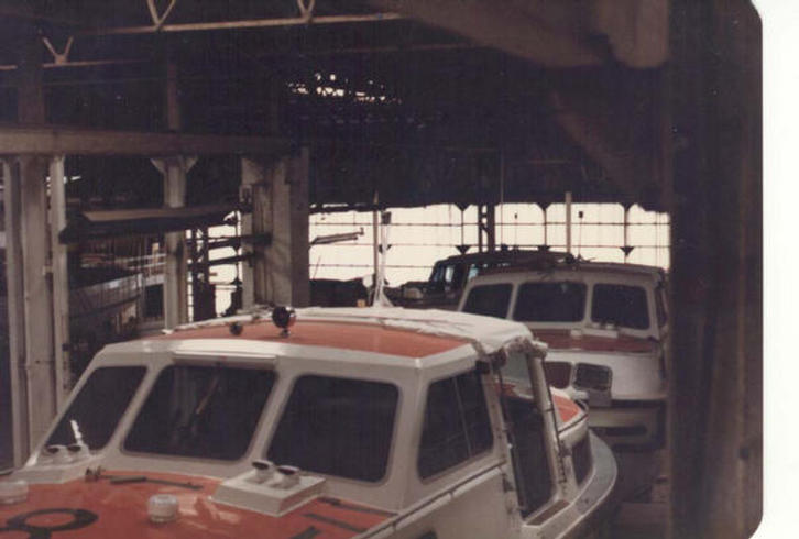 Forty foot Lifeboat/Cruise Launches in the main yard