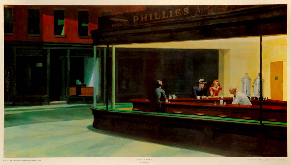 "Nighthawks" -  a print by Edward HOPPER