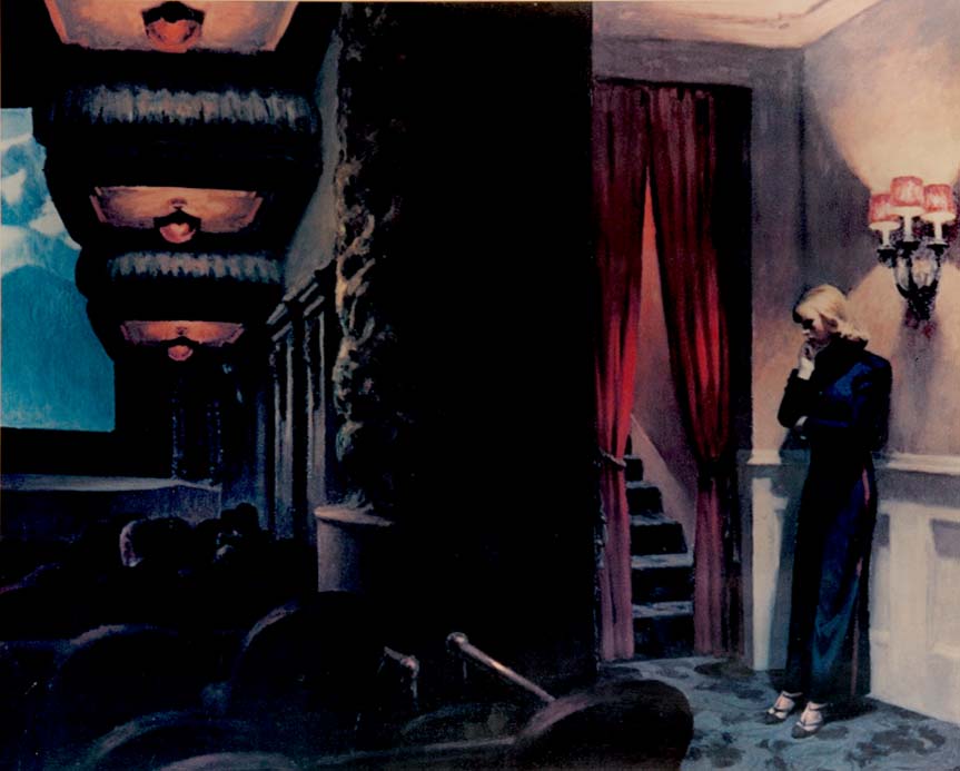 "Curtain Up" - a print by Edward HOPPER