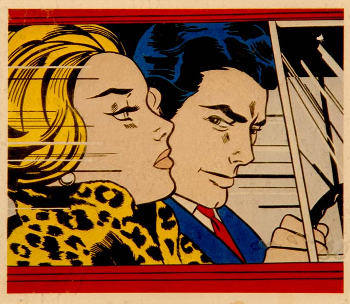 "In The Car" ["Wait till I get her home ..."] by Roy LICHTENSTEIN