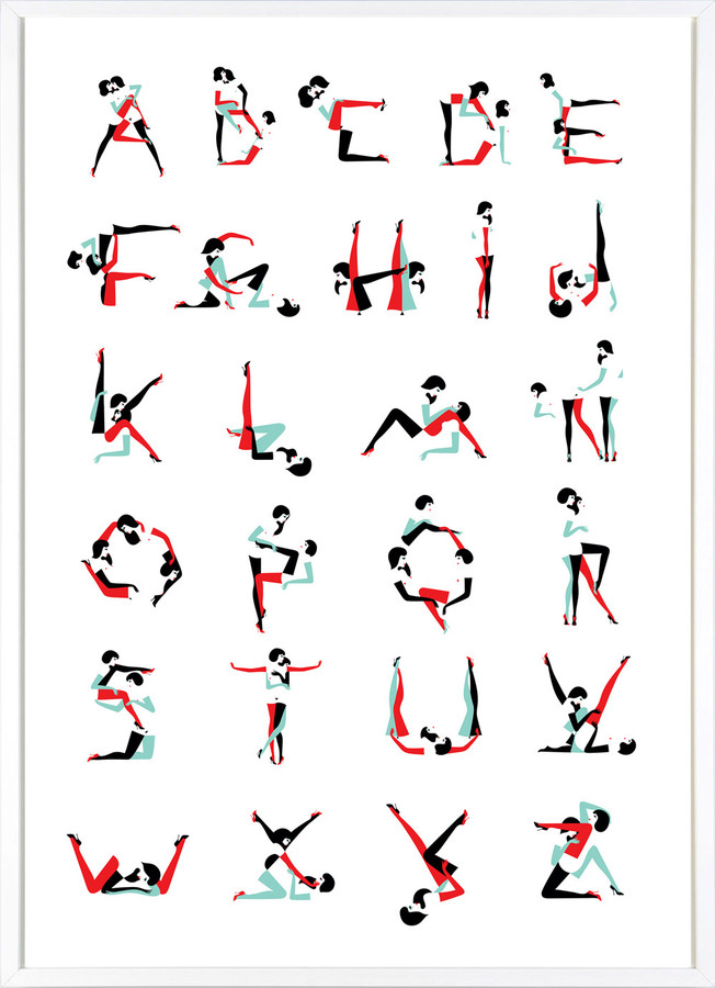 "CARNAL ALPHABET"  - An Original Screenprint Limited to 250 Signed Copies on Hahnemuhle  Paper by MALIKA FAVRE