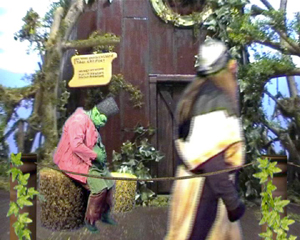 Tree City Person walk past Pic.