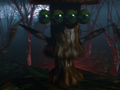 Wood Scrote Jumping towards Frame.