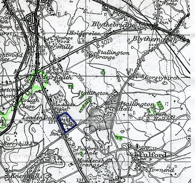 A map of the furnace site