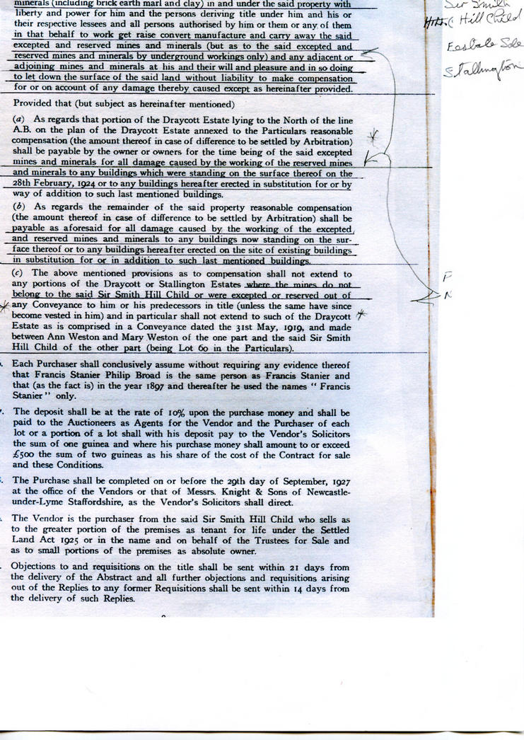 Sale of land etc