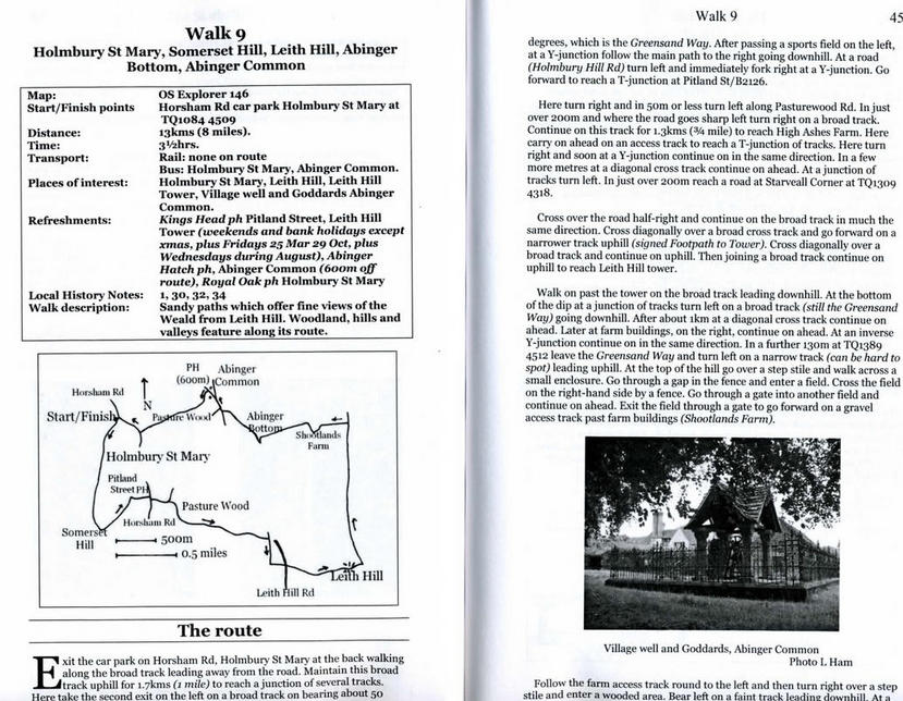 Example pages from The Surrey Hills Walk 9