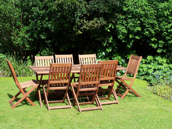 Furniture on the front lawn