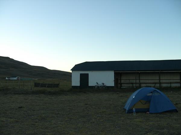 Patagonia, wind blew the tentpoles right down onto my face