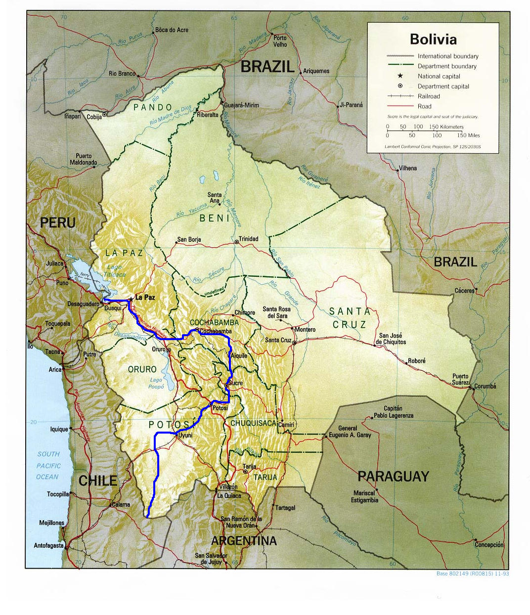 This is my actual route through Bolivia