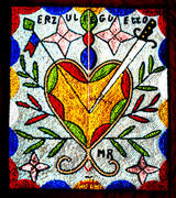Haitian Sequined-beaded Vodou Flag of Erzulie, the Goddess of Love