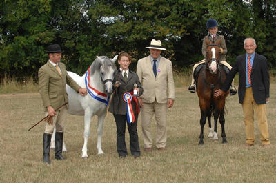 Best in show champion (as above) and also reserve best in Show (Holly Osbourned on Nutmeg ) and all 3 judges - Paul Scott, Peter Colson and Philip Alder.