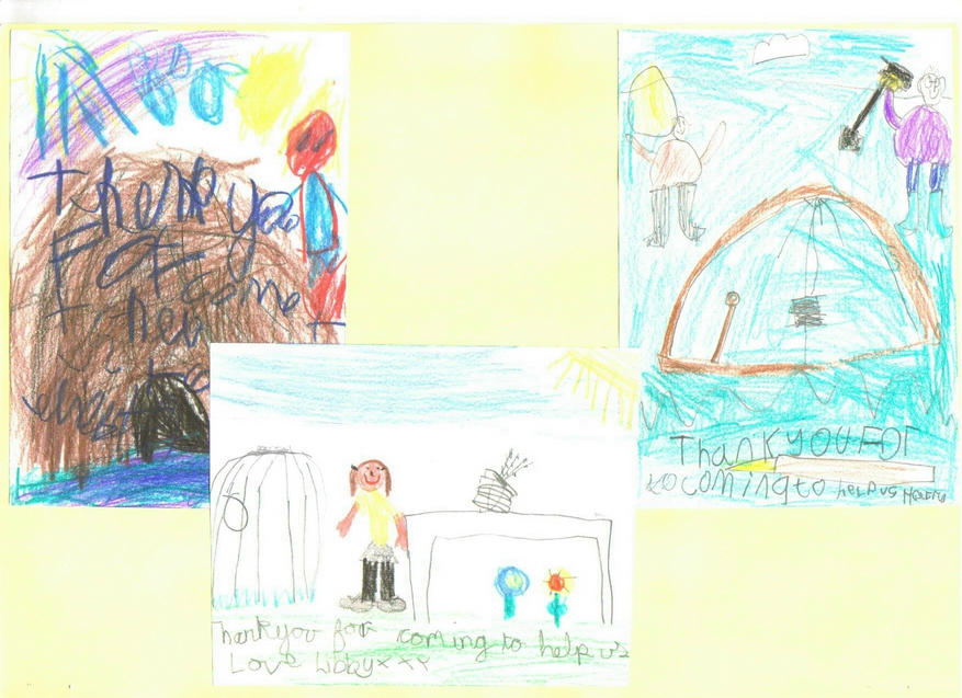 Some infant childrens thank you pictures of the willow dome