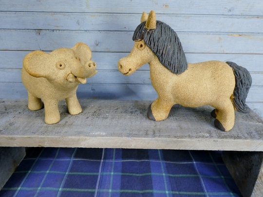 ELEPHANT AND SHETLAND PONY