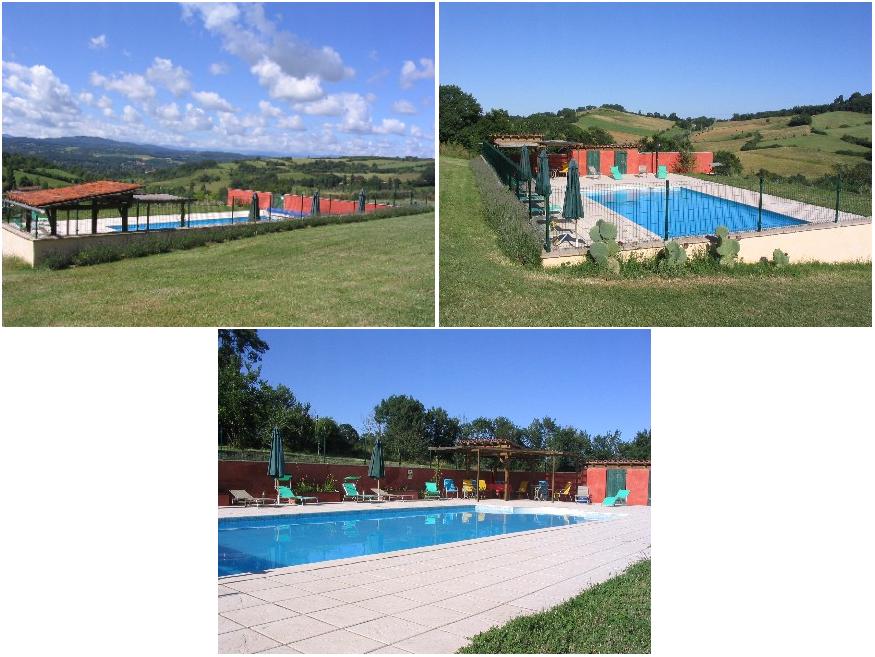 La piscine d'eau salée avec vue magnifique sur les montagnes et le paysage