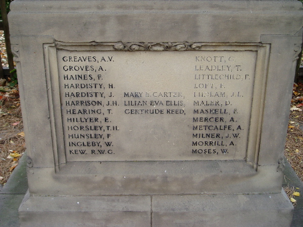 Names G - M Leeman Road War Memorial